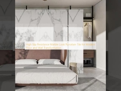 Alta resistencia al deslizamiento Marble look porcelana azulejos para el suelo moderno y la transformación de paredes