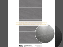 Los azulejos de porcelana de interiores de color beige duradero Método de instalación con mortero delgado para una instalación fácil y rápida