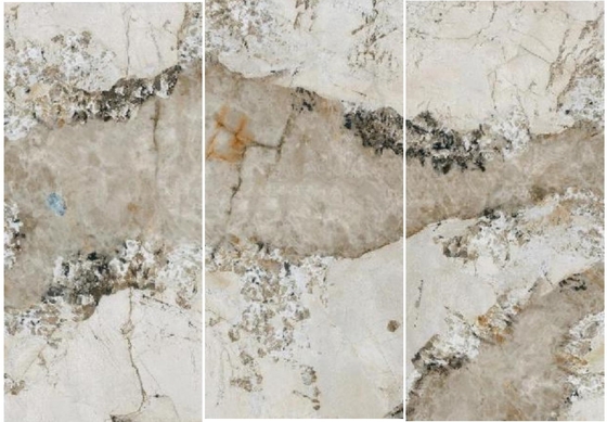 Encimeras pulidas losa de la piedra de la losa de las baldosas del granito de Pandora White Brown Colour Marble 1200*2700*6m m