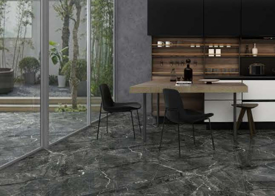 Absorción de agua 0,5 % Resistencia a los arañazos de las baldosas de porcelana de interior de color gris profundo