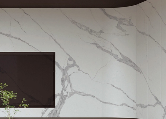 Fácil mantenimiento Laje de pared de interior de porcelana blanca para proyectos residenciales