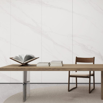 Fácil limpieza de azulejos de porcelana blanca resistente a las manchas para hogares sala de estar comedor