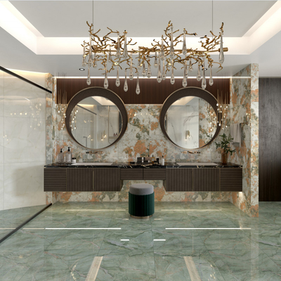 Limpieza fácil de azulejos de porcelana de interiores con resistencia a las manchas y absorción de agua del 0,5%