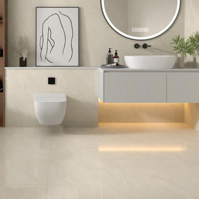 Los azulejos de porcelana interior de color blanco pulido con acabado pulido y 4 patrones
