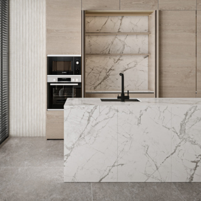 Alta variación de mármol de aspecto de porcelana azulejos en 1600x3200mm patrón aleatorio