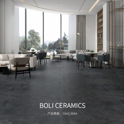 Método de instalación de mortero delgado para azulejos de porcelana de interior con patrón cóncavo y convexo acristalado en estilo moderno simple