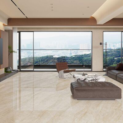 Moderno estilo Beige Marble Look porcelana azulejo con menos de 0,2% de absorción de la tasa y resistencia a la helada para zonas de alto tráfico
