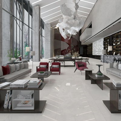 Baldosas de porcelana para suelo de 800x800 compatibles con tablero de soporte de cemento, forma rectangular, que ofrecen una superficie de suelo con un atractivo estético moderno