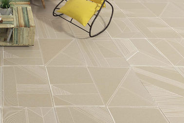 La alfombra del cuarto de baño de la decoración del chorro de tinta teja 24 x 24 x 0,4 pulgadas del CE del certificado del color beige de teja irregular del modelo
