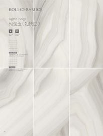 Color beige pulido 600*1200 milímetro del efecto de la ágata de cerámica de mármol de las baldosas