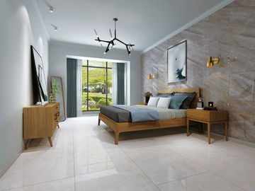 Baldosa moderna casera de Grey Color Polished Porcelain Ceramic de la luz de la teja de la porcelana de la sala de estar de 750 x de 1500m m