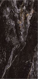 Tejas finas pulidas grandes de la porcelana Marblelook de la porcelana de Foshan de la losa delgada negra de la teja