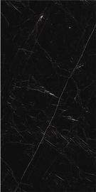 Alta baldosa brillante 1600x3200m m del Decking del piso de la porcelana de las tejas de la porcelana de la teja del color moderno de gran tamaño de lujo del negro