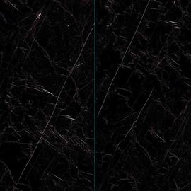 Baldosa esmaltada 1600*3200m m negra de la porcelana del material de construcción