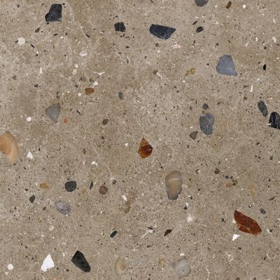 Tejas interiores de la porcelana del color de la piedra amarillenta del terrazo para pavimentar pisos
